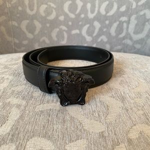 Versace Black Medusa Head Belt